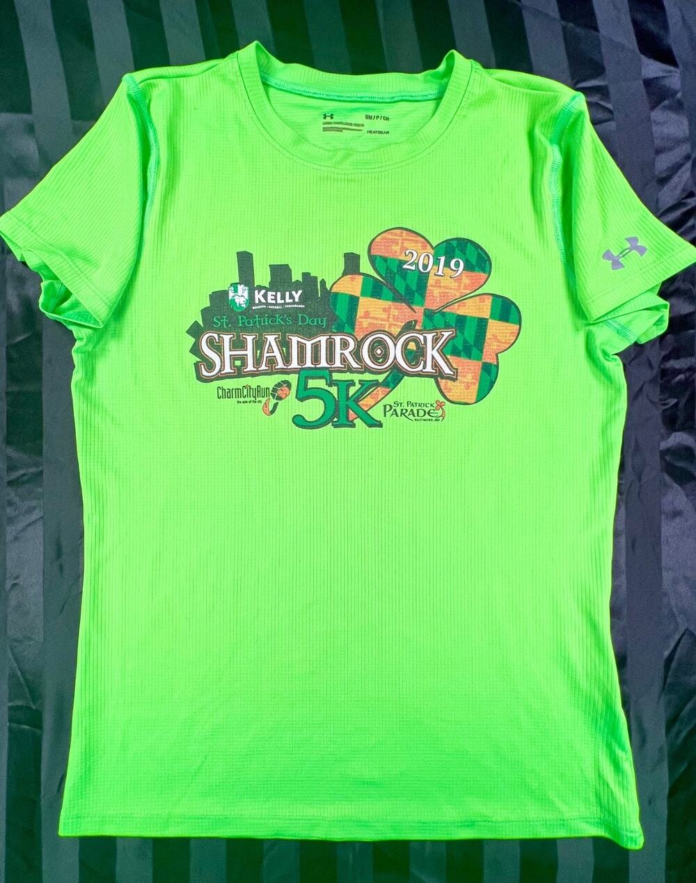 Under Armour St Paddy's Day Shamrock 5K Marathon Short Sleeve T-Shirt (Women S)